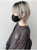 ウルフマッシュレイヤーパーマオリーブグレージュ