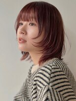 アンガーデン(Une GARDEN) フェイスレイヤー/レイヤーカット/レイヤーボブ/レッドブラウン