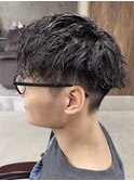 ハイトーンカラー/マッシュパーマ/アースカラー/men's/