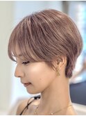 クールショート/ことりベージュ/刈り上げマッシュショート/銀座