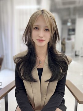 ハピネス 梅田茶屋町店(HAPPINESS) 韓国くびれロング レイヤーオルチャン小顔前髪 艶髪 髪質改善
