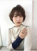 レイヤーショート/レイヤーショートボブ/暗めカラー