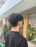 カット.パーマ.眉カット　￥9000