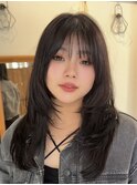 ★韓国ヘアハッシュカット/レイヤーカット前髪顔周りミニウルフ