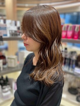 ヘアーザラブズラフズ オーガニカ 北九州(HAIR THE LOVES LAUGHS ORGANICA) ブラウンベージュ/ワンメイクカラー/透明感カラー