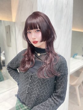 ロンド レア 天神大名店(Lond Le’a) ホワイトブロンド/外ハネボブ/美髪/ワイドバング/ブルーブラック