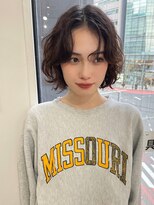 ハニーシブヤ(HONEY shibuya)&nbsp;イメチェンパーマ/クールショートボブ/前髪パーマ/グレージュ1