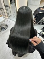 ジーナ 吉塚(Zina) 暗髪 オリーブグレージュ×髪質改善【福田れん】博多 吉塚美容室