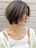 外国人風前下がりショートボブ レイヤーカット 海外風A0522
