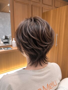 ラメールアヴェダ イオンモール秋田店(Lamelu AVEDA) ショートレイヤー × シアーベージュカラー