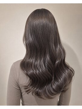 ウノ 南林間(UNO) 髪質改善カラーくびれ巻き髪ロングヘア透明グレージュ