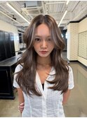 海外風ハイライト×レイヤーカット