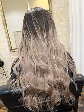 ファンド 千葉(fand) バレイヤージュ/デザインカラー/グレージュカラー/ブリーチ