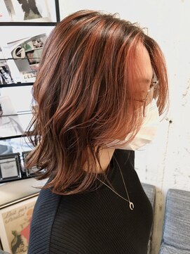 ペネロープ(Penelope) ミディアムレイヤー/ハイライト/オレンジ系