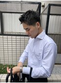 ハイライト波巻きマッシュアップバング束感ショート73