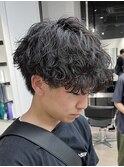 波巻きスパイラルパーマウルフパーマメンズ19時以降メンズカット