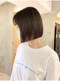 ミルクティーベージュぷつっとボブケアブリーチ 梅田