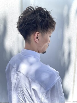 ヘアーサロン オリガミ(Origami) メンズゆるめ縦お落ちパーママッシュ