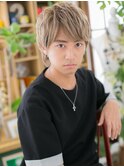 サイドパートのハイトーンモテ髪マッシュm3上尾10代20代30代
