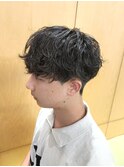 刈り上げショートマッシュシャドウパーマニュアンスパーマ