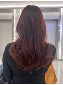 ブリーチなしカラーカシスカラー秋冬カラー艶透明感美白