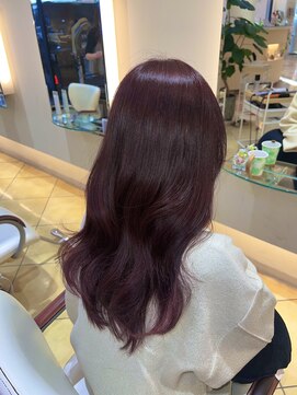 シュヴー 西葛西(CHEVEUX) 【髪質改善カラー】艶と深みのあるピンクブラウンカラー