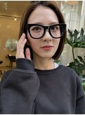 #切りっぱなしボブ #前下りボブ #顔周りレイヤー #小顔カット