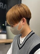 マッシュナチュラルカラーマッシュメンズヘアカラーツーブロック