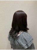 クセ毛風パーマ＊ミディアムレイヤー＊アッシュブラック