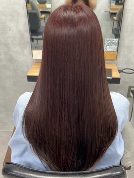 クラン 岡本(Chlan) 艶髪ストレート　チェリーブラウン