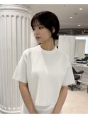 丸みショートシースルーバングくびれショートボブミニボブ
