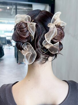 アルバム 銀座(ALBUM GINZA) ミディアム大人ガーリーおくれ毛前髪カット_ba575291