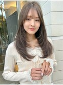 レイヤーカット　ロングレイヤー　韓国レイヤー　顔まわりカット