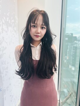 ギグス 栄店(gigs) ロングレイヤー/顔周り/小顔ヘア/似合わせ/ダークグレージュ/栄