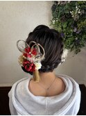 【前田】編み込みサイドお団子