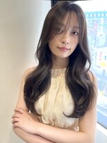 トゥルーズ 梅田店(TLUUS) TLUUSミルクティープロンドワンホンレイヤーダークブルー】