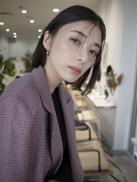 ヌヌ 渋谷 原宿 明治神宮前(nunu) レイヤーカットウルフカットボブグレージュオリーブべージュ