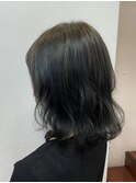 外ハネルーズボブ×オリーブグリーン