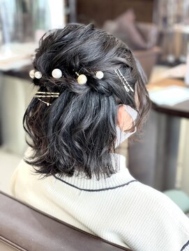 フォルテ 草薙店 編み込みハーフアップ