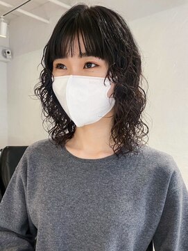 アイティーバイアルバム 松戸店(IT by ALBUM) ミディアムパーマ_レッドブラウンハッシュカット_ba423401