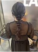 編みおろしヘアセット♪