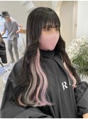 痛まさずに簡単に出来るインナーエクステ、ホワイトとピンク