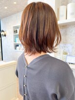 キャアリー(Caary)&nbsp;福山市美容室Caary人気 ナチュラル外ハネ・オレンジカラー
