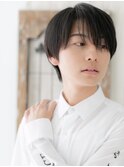 長めバングがレトロsexyなアッシュブラックショートi名護大東