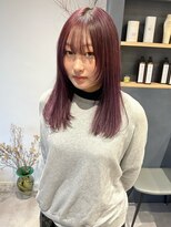 ラミエバイメルト 下北沢(lamie by melt)&nbsp;顔まわりレイヤーラベンダーピンクブリーチダブルカラー/下北沢