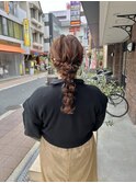 お呼ばれヘア 編みおろしアレンジ
