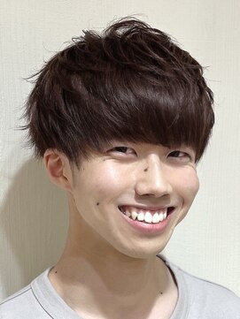 ビューブルー 亀戸錦糸町(VIEW BLUE) 王道メンズマッシュショートピンクベージュニュアンスパーマ眉毛