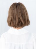 立体感ブリーチひし形レイヤーカット丸みボブd天王台20代30代