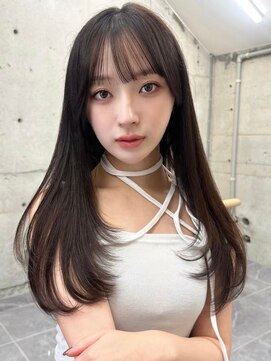 サイン 渋谷(SIGN) 韓国ヘアーハッシュカットレイヤーカットグレージュブリーチ無し