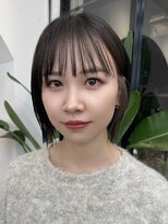 サンド 大阪梅田(sand)&nbsp;＠hitoshi__sand ボブウルフ/黒髪/ネビージュ/小顔/大阪梅田